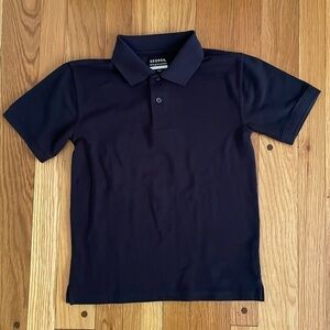 George Polo Shirt Uniform Navy Blue Collar Short Sleeve Youth Boys L 10 12 New